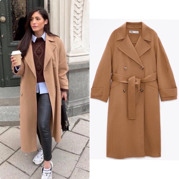 WOOL BLEND OVERSIZED COAT - Picture 6 of 16